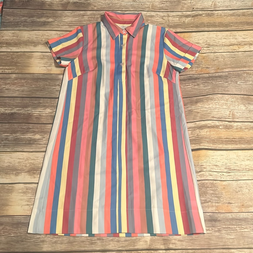 Boutique Striped Shirt Dress. Medium